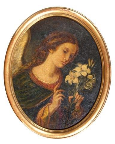 Appraisal: MANNER OF RAPHAELAn angel with flowing locks probably holding white