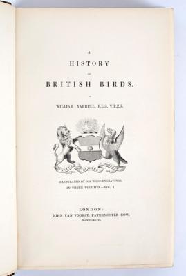 Appraisal: Yarrell W History of British Birds three volumes first edition