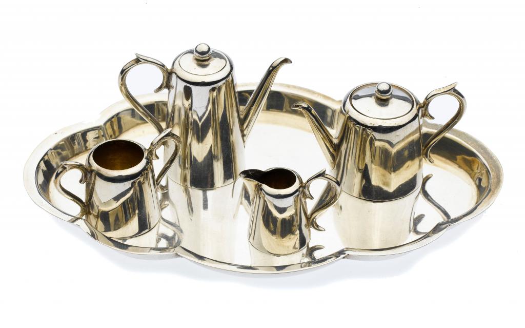 Appraisal: AN EDWARD VII SILVER MINIATURE FIVE-PIECE TEA SERVICE the service