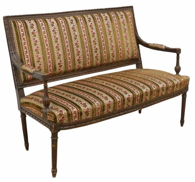 Appraisal: French Louis XVI style salon sofa late th c having