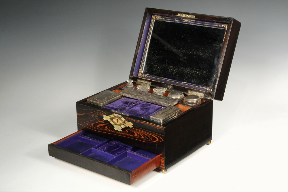 Appraisal: LADY'S TRAVEL BOX - Fine Quality th c French Necessaries