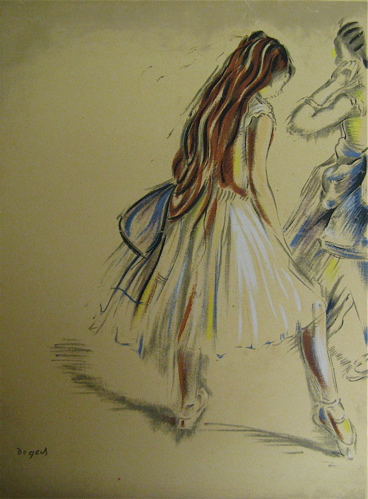 Appraisal: AFTER EDGAR H DEGAS lithograph heightened with gouache French -