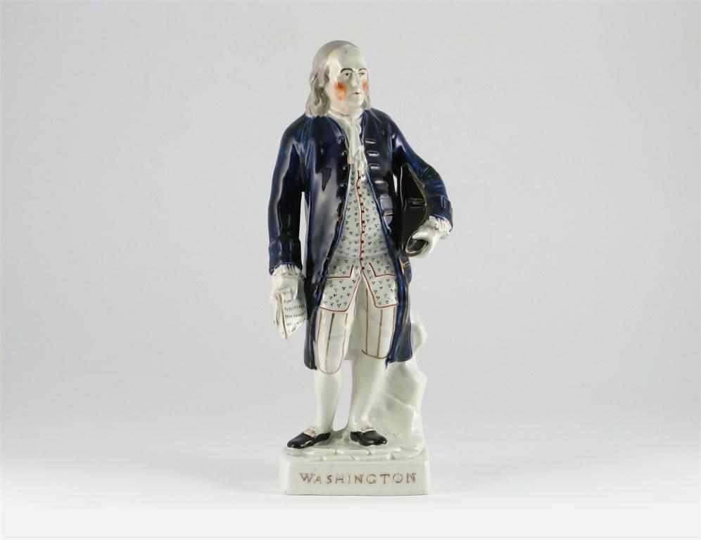 Appraisal: A Staffordshire portrait figure of George Washington