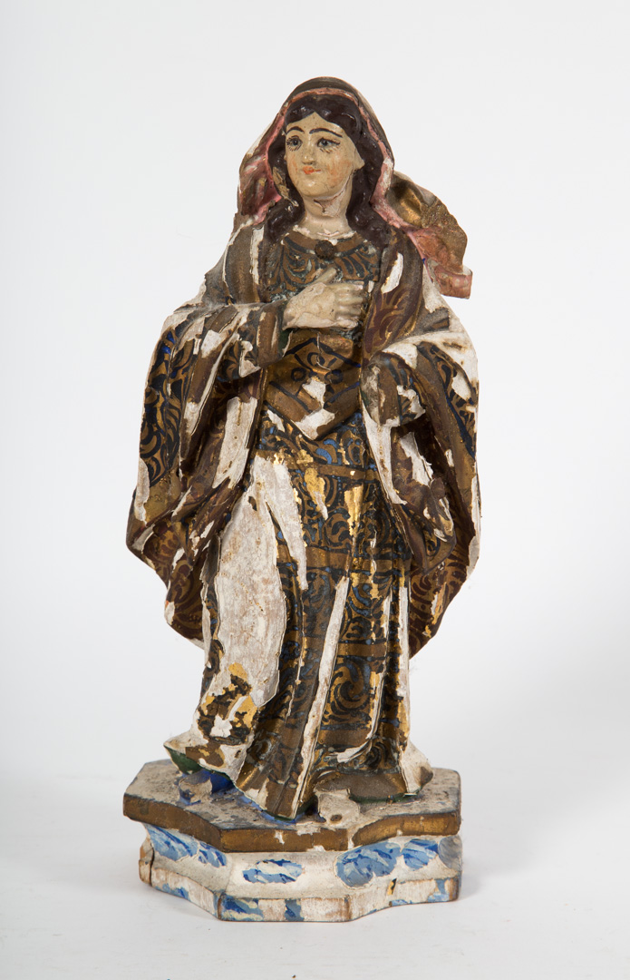 Appraisal: Cuzco School figure of the Virgin Mary th century standing