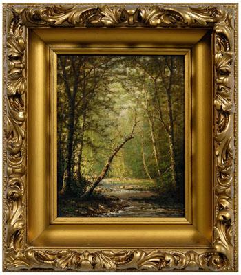 Appraisal: Carl Christian Brenner painting Kentucky - woodland landscape with stream