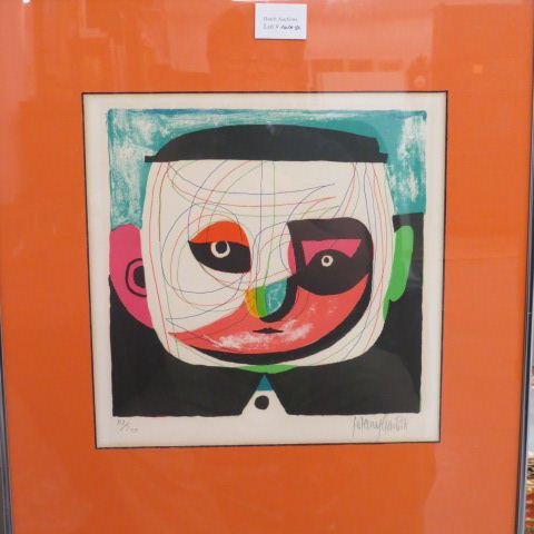 Appraisal: Cubist Style Lithograph signed illegibly of image area square