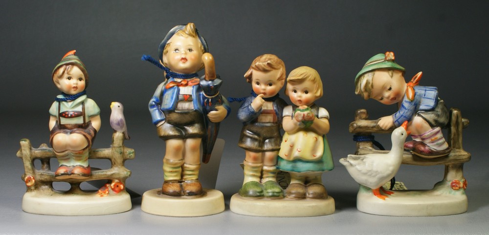 Appraisal: Goebel Hummel figurines Barnyard Hero Hum some crazing Wayside Harmony