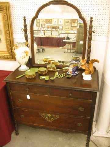 Appraisal: Antique Dresser two over two drawers detatched mirror