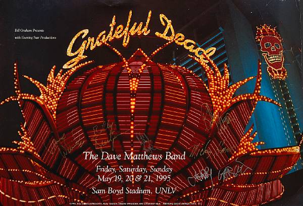 Appraisal: Two concert posters signed by The Grateful Dead and Dave