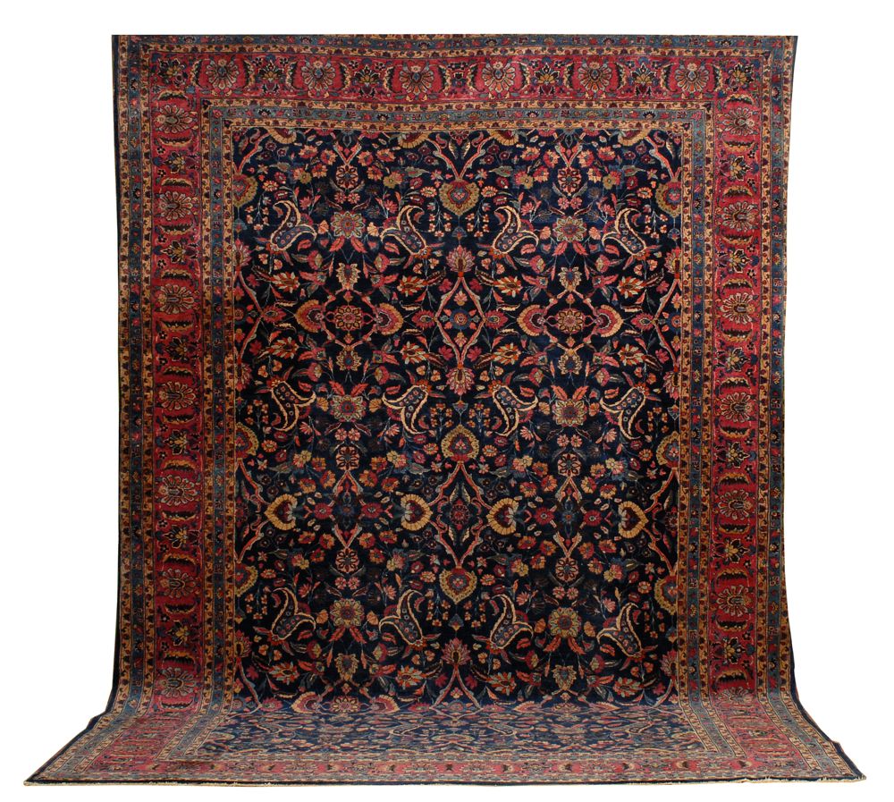 Appraisal: ORIENTAL RUG MESHED Approximately ' x ' Symmetrical arrangement of