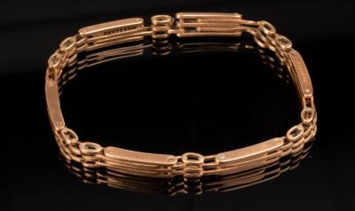 Appraisal: An Edwardian ct gold expanding bracelet marked patent approximately g