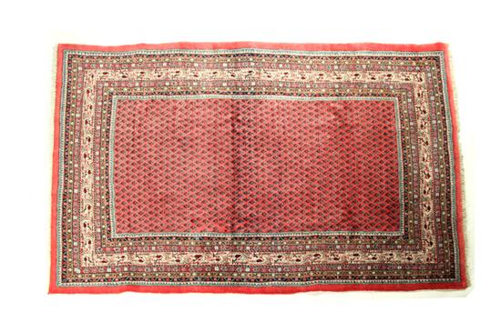 Appraisal: ORIENTAL RUG Late th century Serebend pattern with pink ground