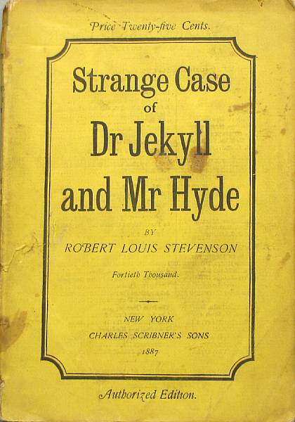 Appraisal: STEVENSON ROBERT LOUIS Strange Case of Dr Jekyll and Mr