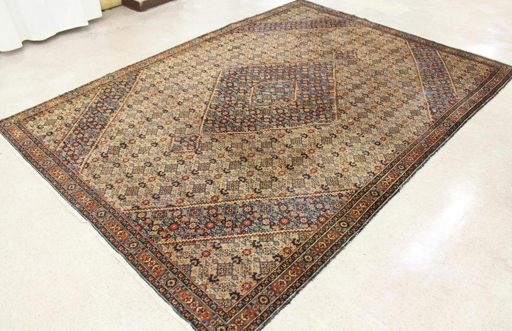 Appraisal: HAND KNOTTED PERSIAN CARPET overall Herati floral Bidjar design '