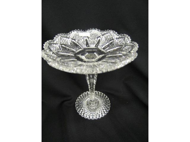 Appraisal: Brilliant Period Cut Glass Tazza or Tall Compote gorgeous pattern