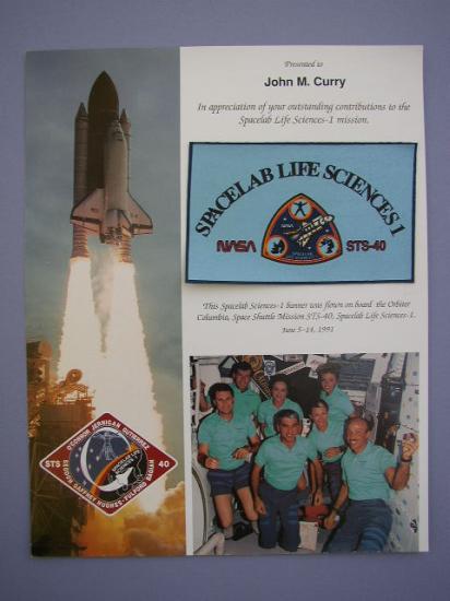 Appraisal: FLOWN Spacelab Life Sciences Banner A x inch banner mounted