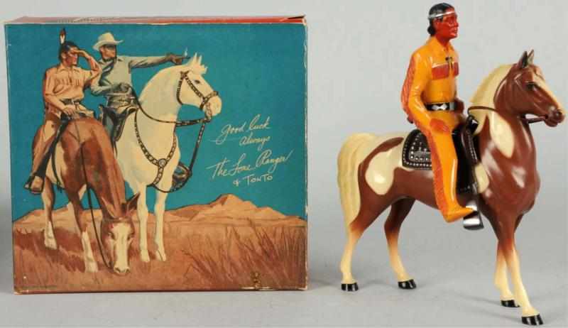 Appraisal: Hartland Tonto Figure on Scout Figures comes with knife pistol