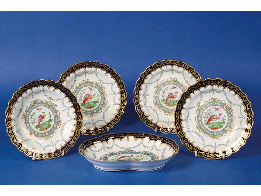 Appraisal: A COPELAND SPODE KIDNEY-SHAPED DISH decorated in the manner of