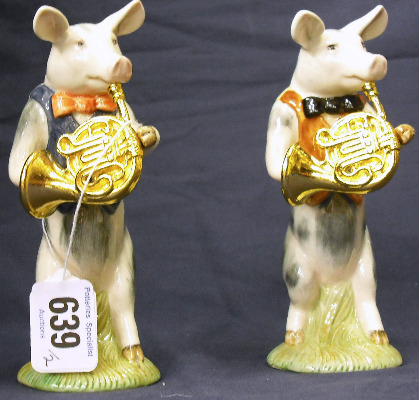 Appraisal: Beswick Pig Prom Figures Richard PP and Benjamin Mark PP