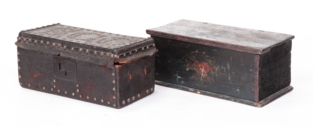 Appraisal: First half th century One is leather covered with brass