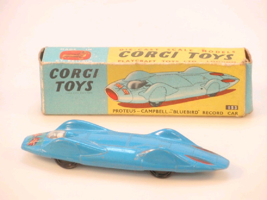 Appraisal: Boxed Corgi die-cast Blue Bird record car