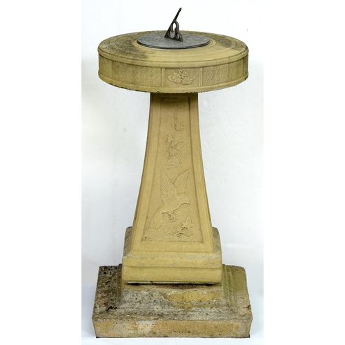 Appraisal: A reconstituted stone sundial cm h