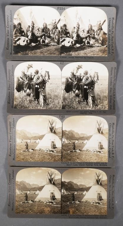 Appraisal: Keystone View Company stereoview photos of Native Americans photos duplicate