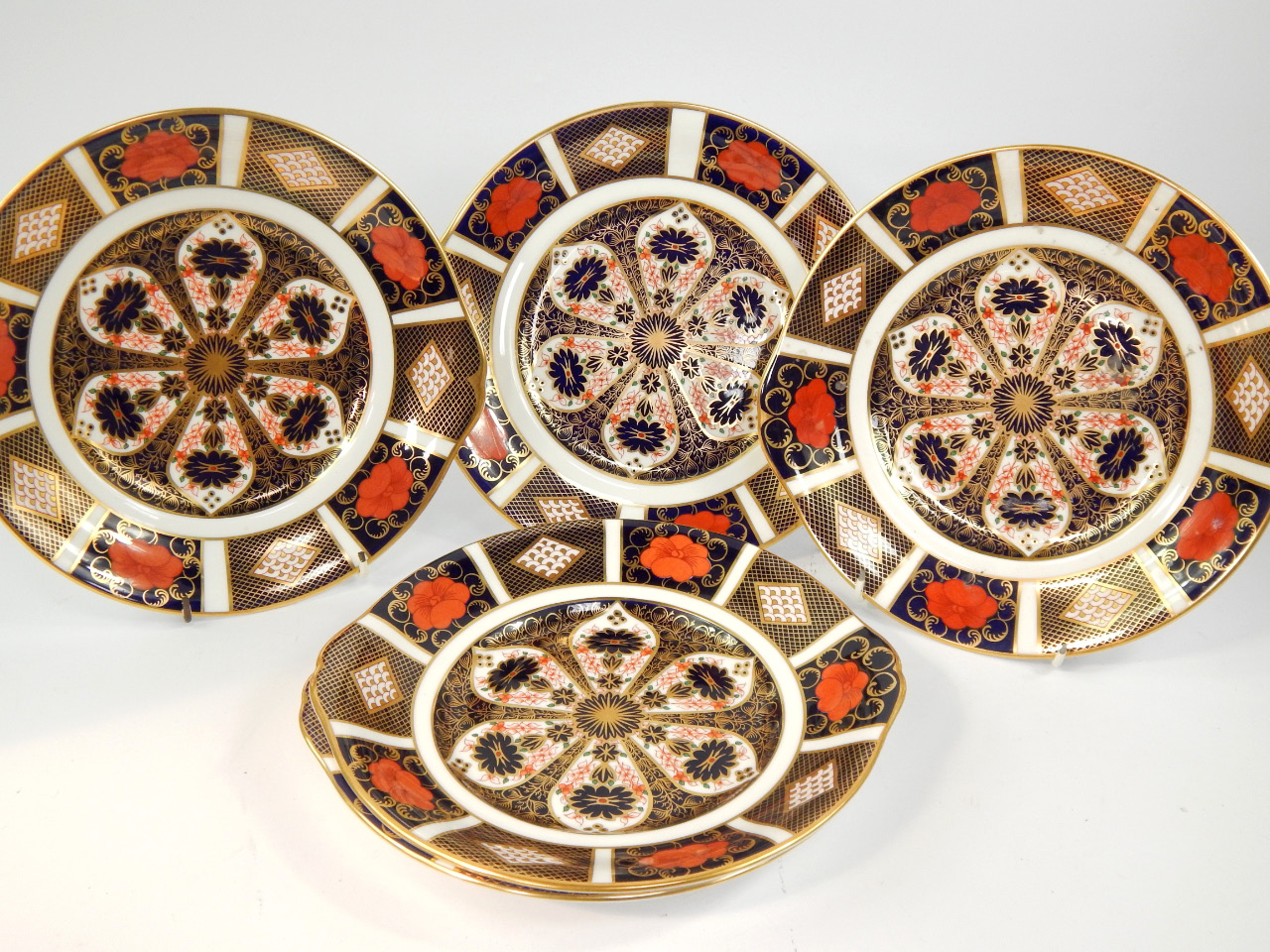 Appraisal: A set of five Royal Crown Derby porcelain bread plates