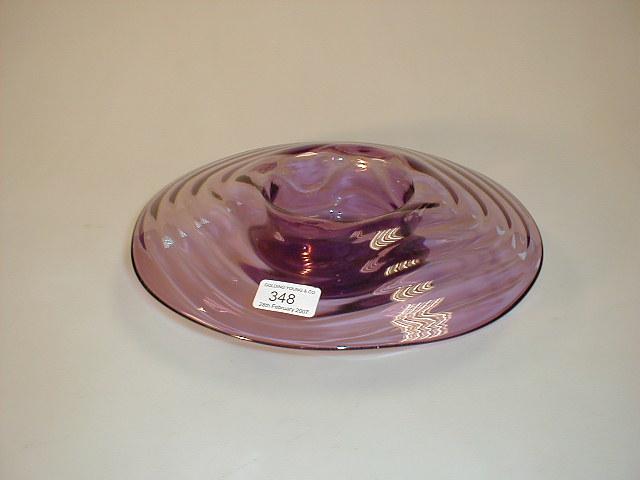 Appraisal: A Whitefriars footed amethyst glass bowl dia