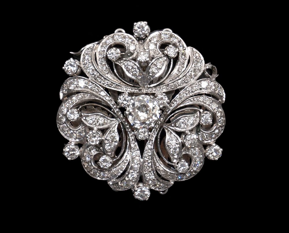 Appraisal: Wonderful Ct Diamond Platinum Clasp Ct Diamond Platinum clasp showcasing