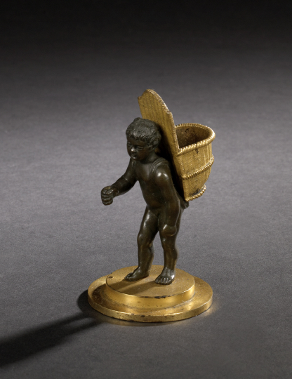 Appraisal: Rare Palais Royal Paris Parcel-Gilded and Patinated Bronze Figure of