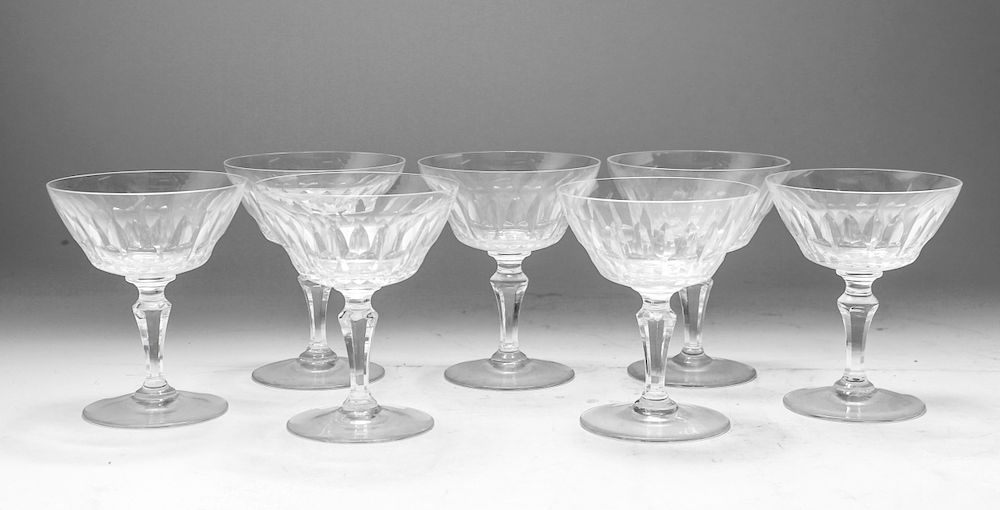 Appraisal: Baccarat Cut-Crystal Auteuil Sherbert Glasses Set of seven Baccarat cut-crystal