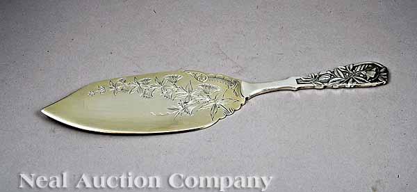 Appraisal: An American Aesthetic Sterling Silver Ice Cream Knife c Peter