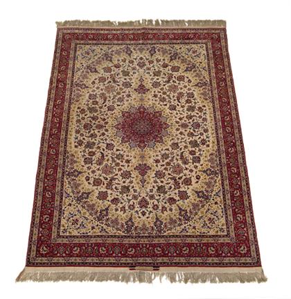 Appraisal: Isphahan carpet central persia mid th century Signed and inscribed