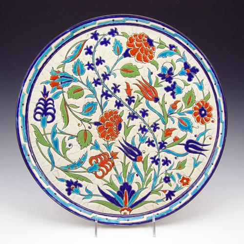 Appraisal: LONGWY FRENCH FAIENCE CERAMIC CHARGER TRAY '' dia Impressed and