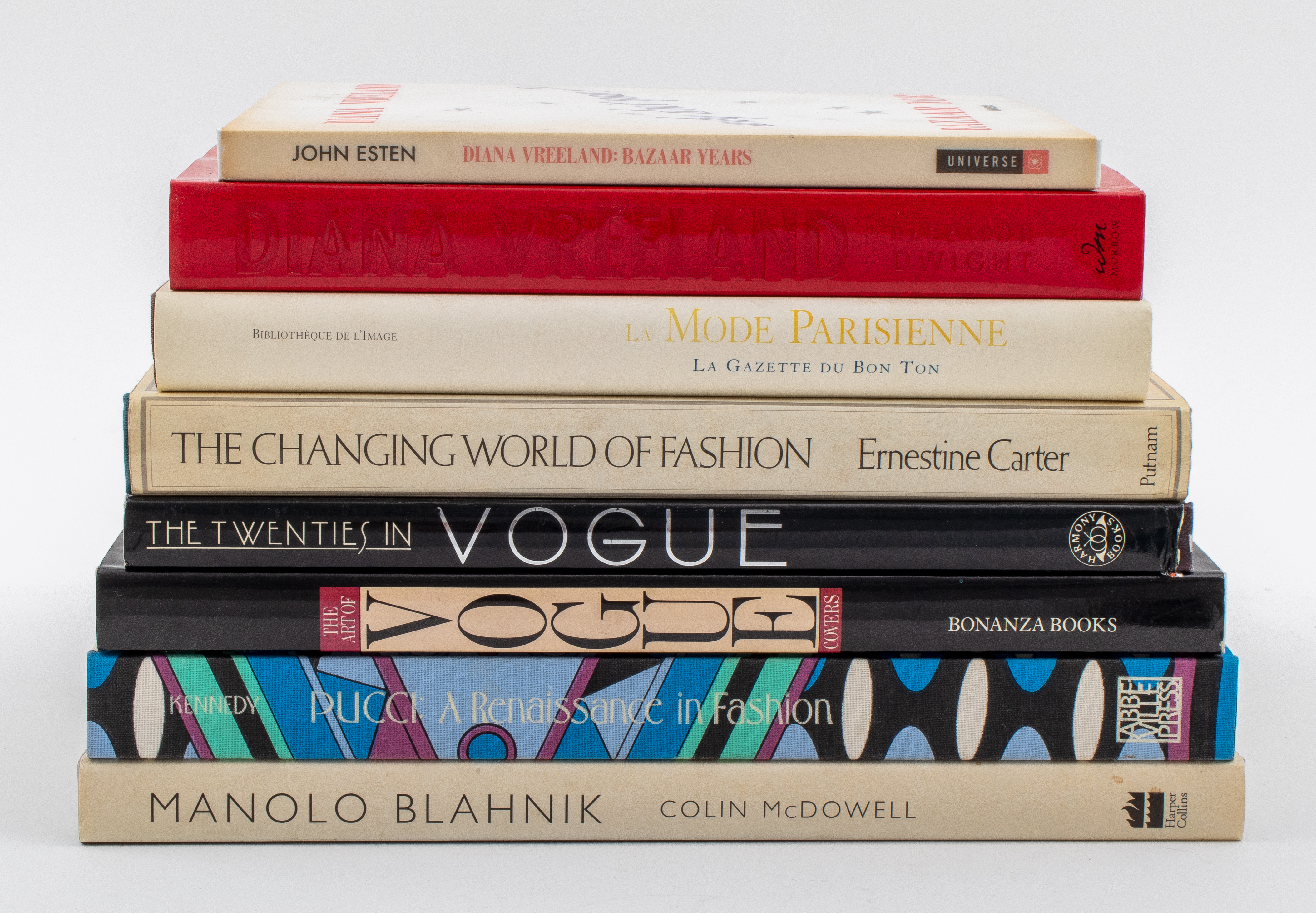 Appraisal: REFERENCE BOOKS ON FASHION Eight reference books about fashion comprising