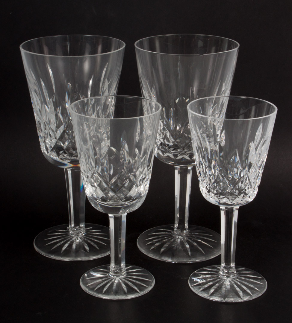 Appraisal: a Waterford crystal partial stemware set pieces comprising water goblets