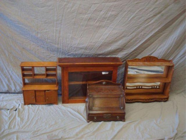 Appraisal: Small Wood Etageres a Lap Desk From a New Rochelle