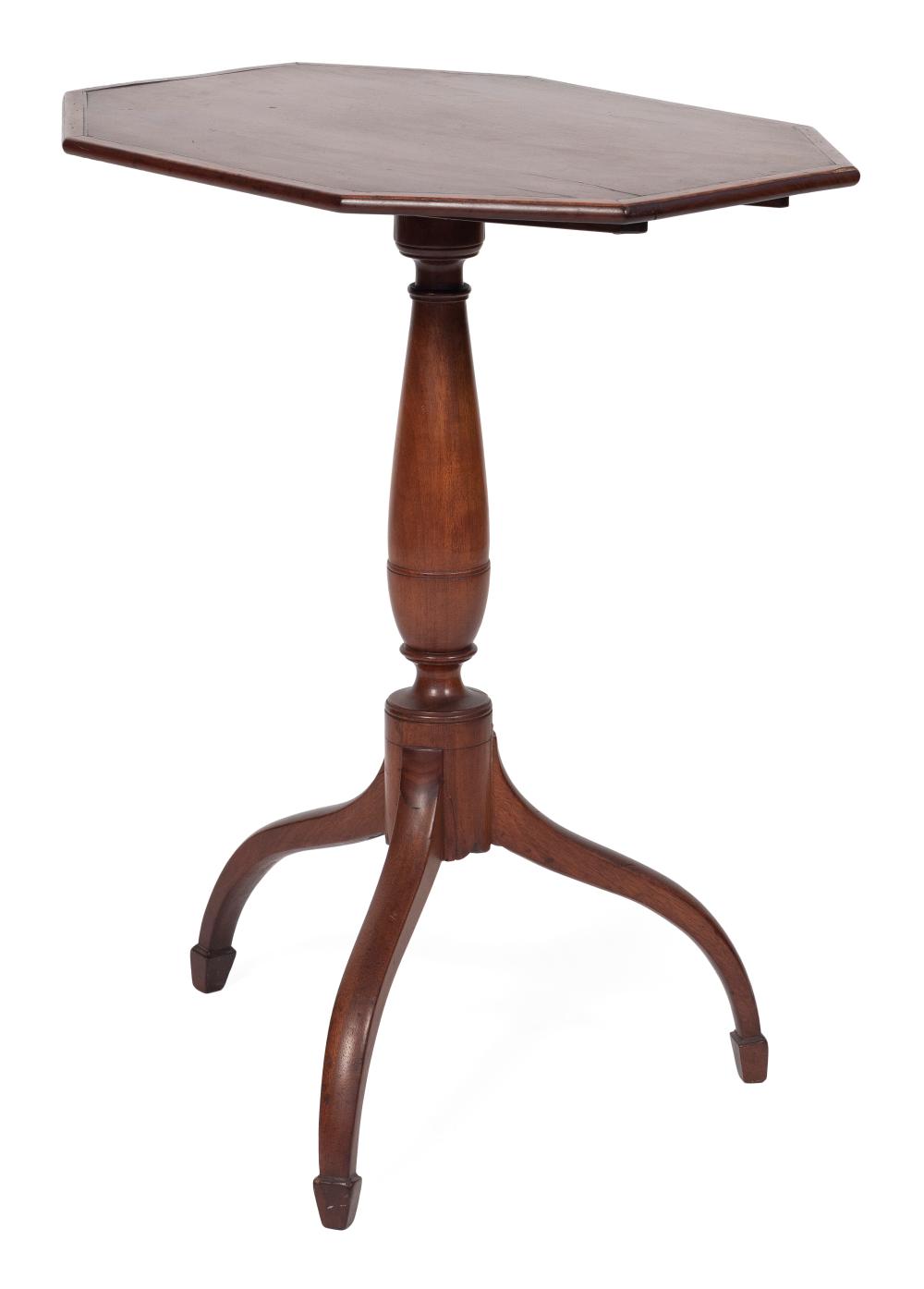 Appraisal: FEDERAL TILT-TOP CANDLESTAND NEW ENGLAND CIRCA HEIGHT TOP X FEDERAL