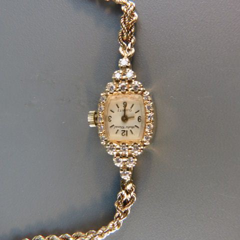 Appraisal: Diamond Andre Cheval Wristwatch round diamonds totaling carat grams working