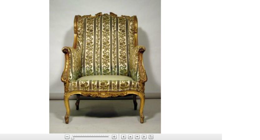 Appraisal: Regence style painted and parcel gilt bergere late th century