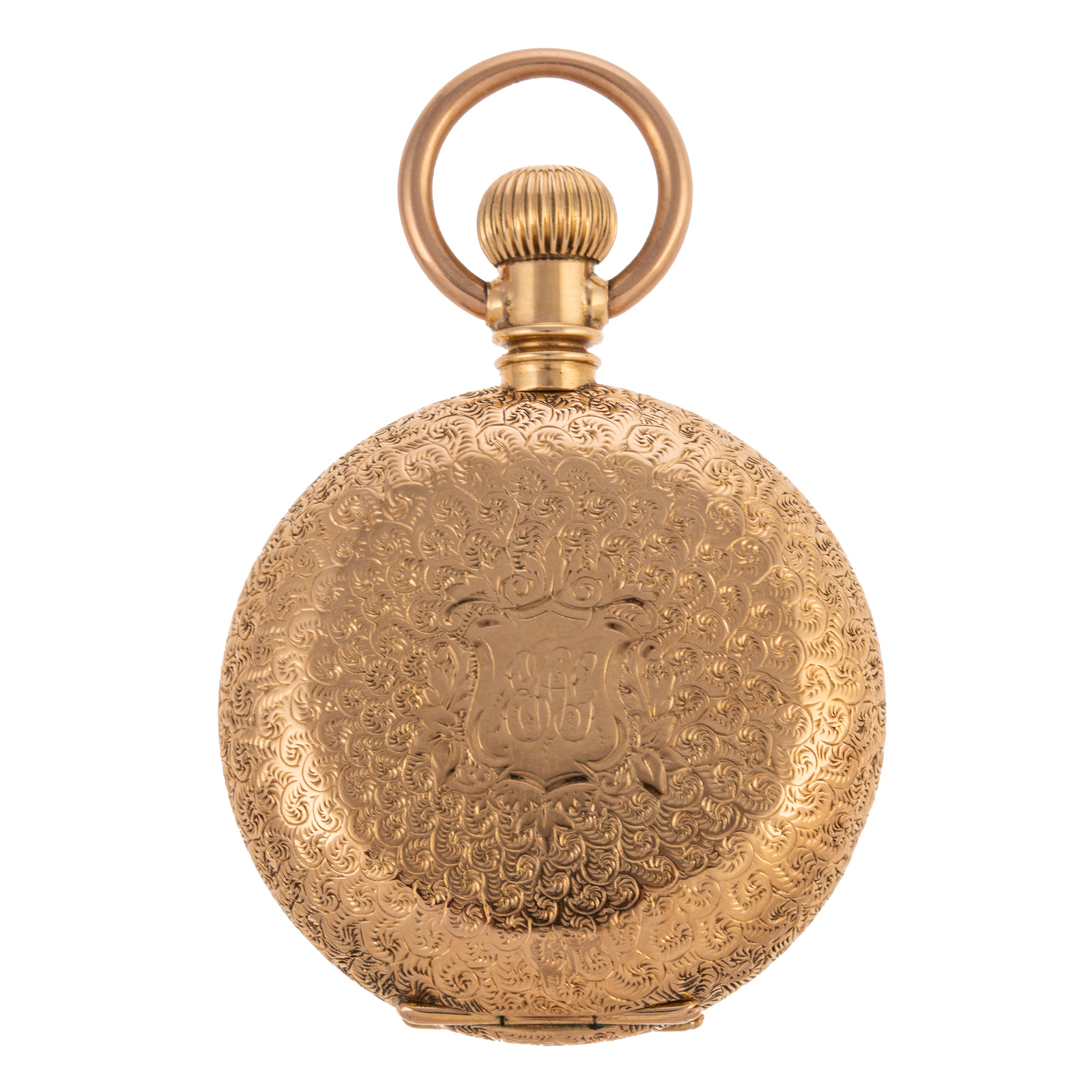 Appraisal: A HUNTER CASE WALTHAM POCKET WATCH IN K Antique K