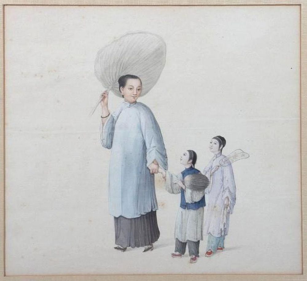 Appraisal: Two th Century Chinese Watercolors From the Series 'Eight Honorable