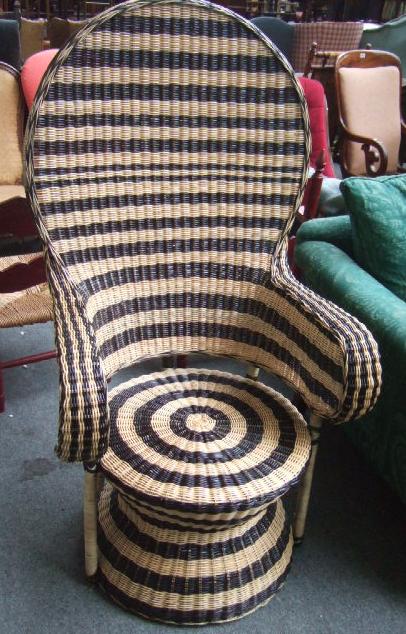 Appraisal: A wicker peacock chair