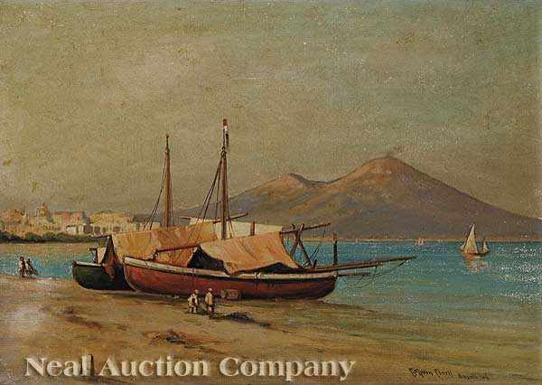 Appraisal: C Myron Clark American Massachusetts - View of Mt Vesuvius