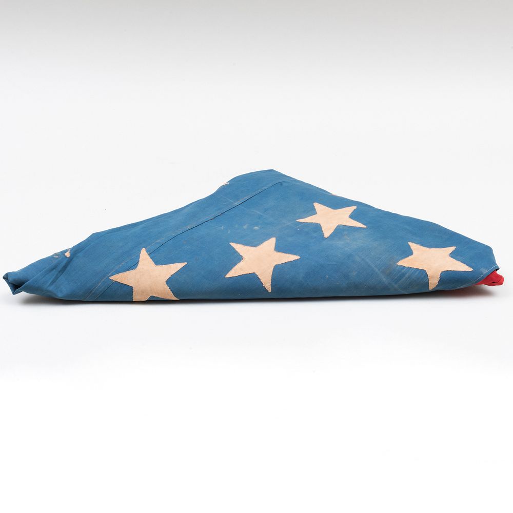 Appraisal: American Thirty-Six Star Muslin Flag Commemorating Nevada Statehood Inscribed in