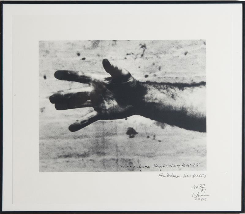 Appraisal: RICHARD SERRA b UNTITLED FROM HAND CATCHING LEAD Offset lithograph