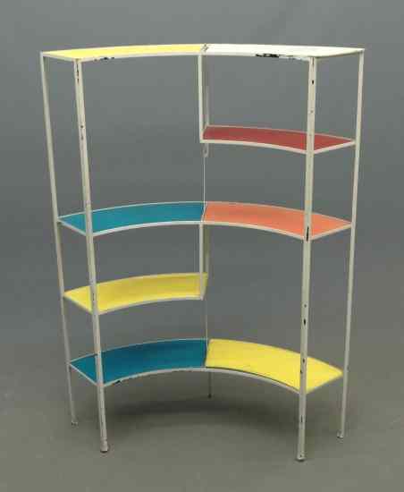 Appraisal: Mid Century shelf in the style of Milo Baughman ''