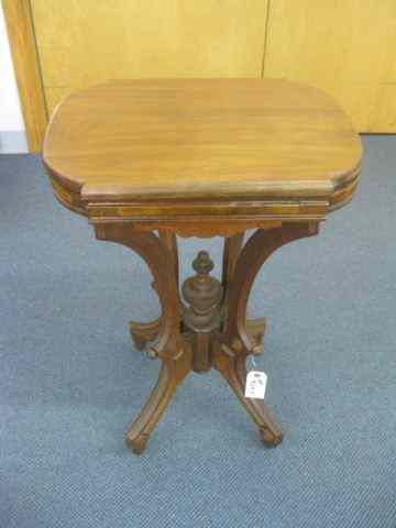 Appraisal: Carved Walnut Side Table th Century