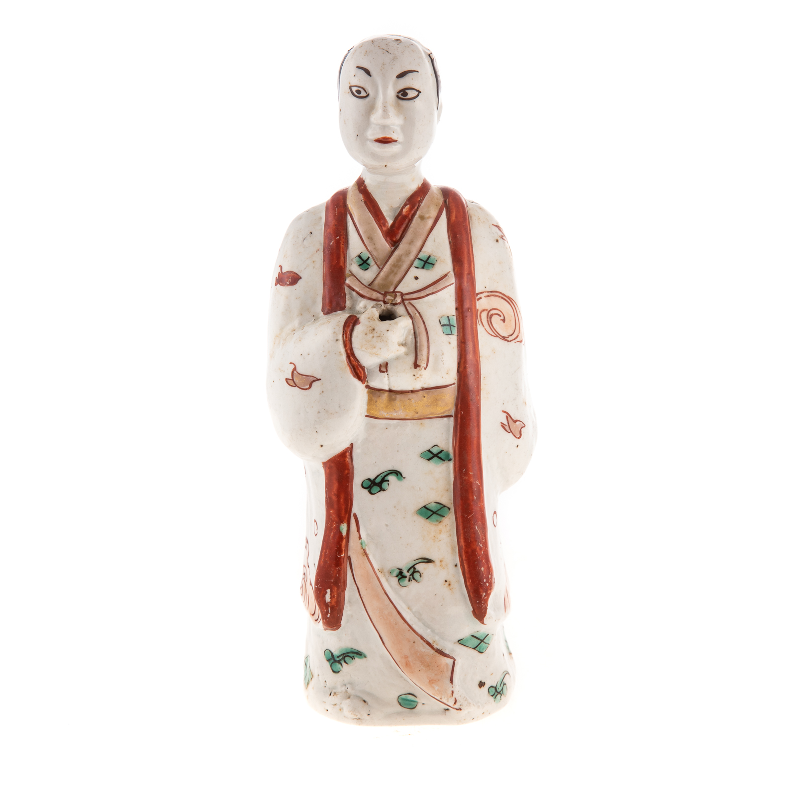 Appraisal: JAPANESE KAKIEMON FIGURE OF A MAN Circa - standing figure